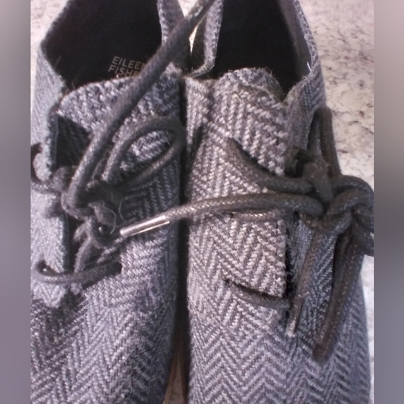 Eileen Fisher Platform Lace Up Oxfords Gray Size 9 - Picture 8 of 8